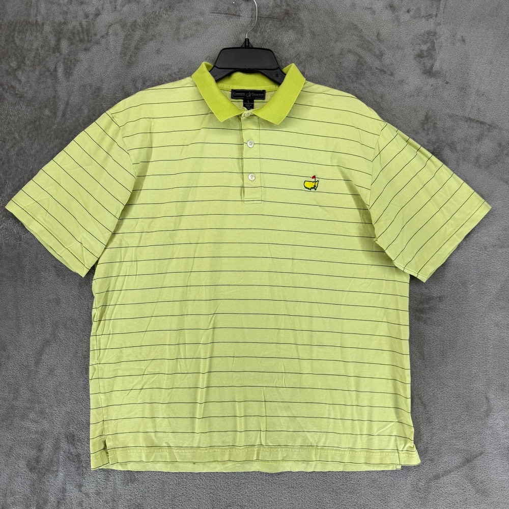 Masters Augusta National Clubhouse Collection Polo Shirt Mens Large Green Italy